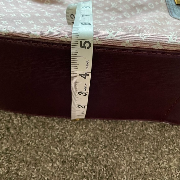 Authentic RARE Vintage Louis Vuitton purse leather trim gold pink/white bucket - Picture 7 of 15